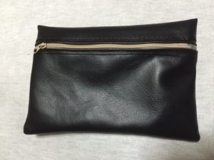 両面ファスナー付きポーチ